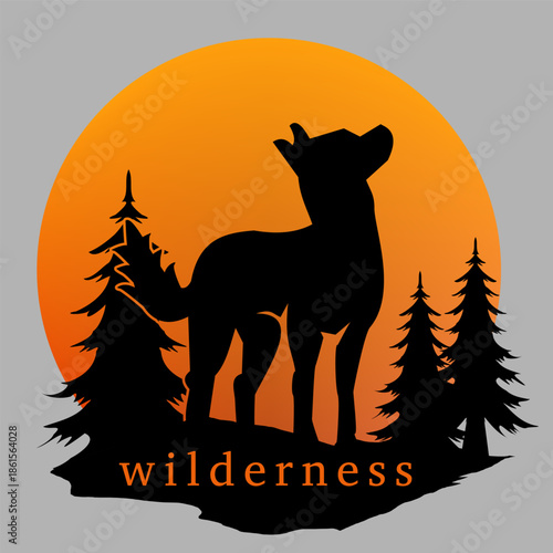 silhouette of dog at hill 