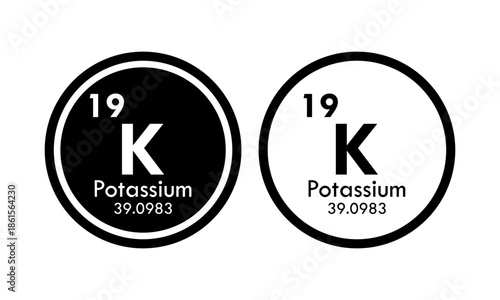potassium icon set. vector template illustration  for web design