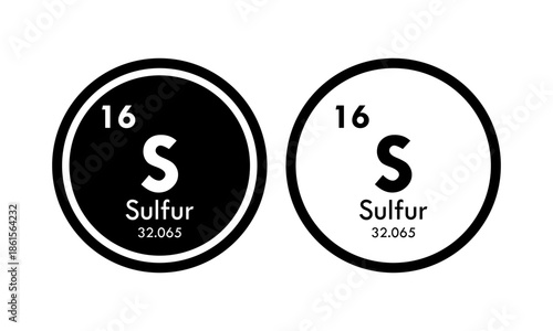 sulfur icon set. vector template illustration  for web design