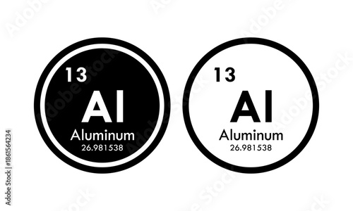 aluminum icon set. vector template illustration  for web design