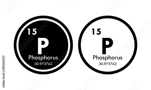 phosphorus icon set. vector template illustration  for web design