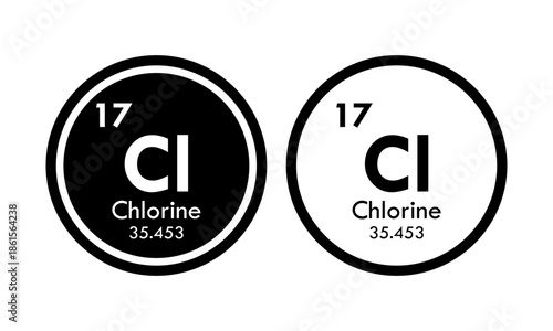 chlorine icon set. vector template illustration  for web design