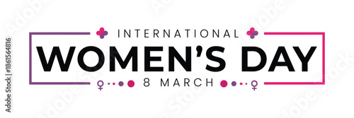 International Women's Day logo with date March 8