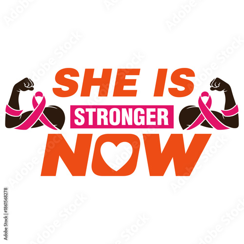 She is stronger now T-shirt Design for ladies