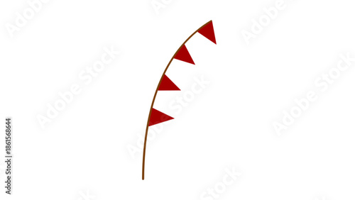 Red Bunting Flags Banner for Party and Celebration