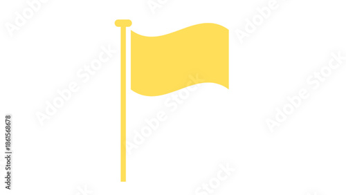 Vector illustration yellow flag