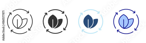 Sustainability Icon Set. Designed In Multi Style