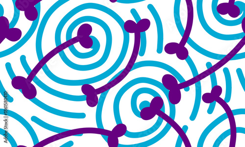 Dog Bone vector dog paw doodle Seamless pattern. Packaging paper design, pet food accessories package.