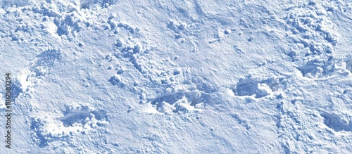 Snowy White Landscape Texture Footprints Under Sunlight Soft Light