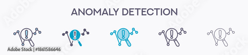 Anomaly Detection Element For Design Graphic - Multi Styles. Vector Illustration Of Two Colored And Black. Multiple Icons Designs Can Be Used For Mobile, Ui, Web 