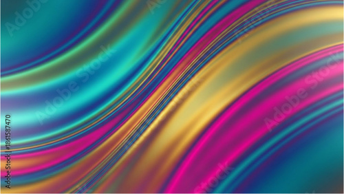 Vibrant colors flowing in a dynamic wave pattern across a modern abstract background