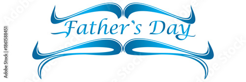 Illustrated text with inscription for Father's Day