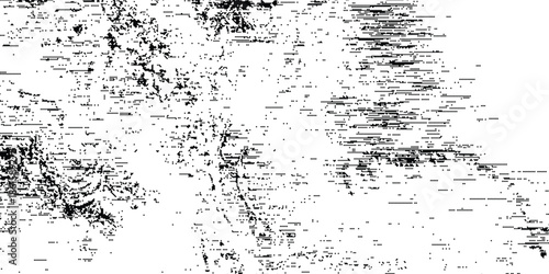 Abstract Grunge Texture with Black and White Splatter and Streaks.