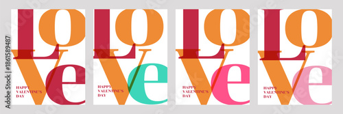 Valentine posters, love - valentine's day cards