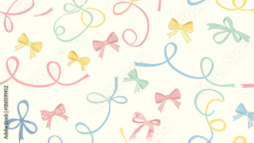 hasil akhir 54 valentine romantice scene with colorful bows and ribbons