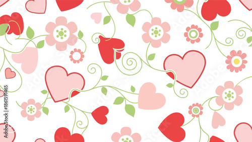 hasil akhir 55 valentine romantice heart floral pattern design