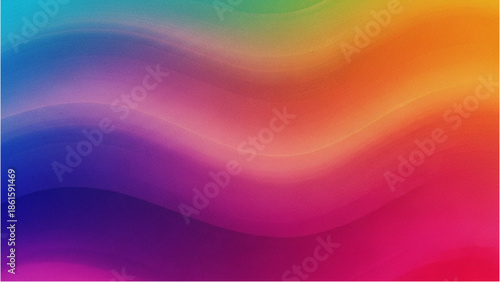 Vibrant Rainbow Waves in an Abstract Digital Landscape
