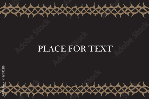 frame of thorns image isolated on black background