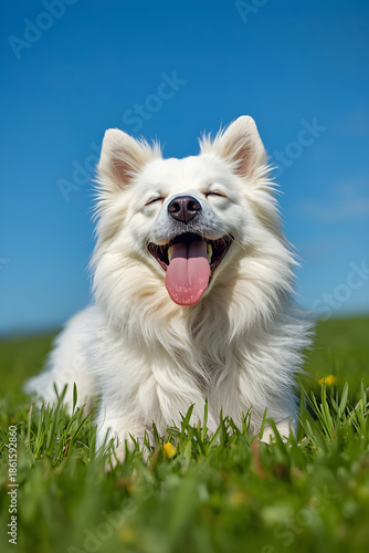 dog on grass