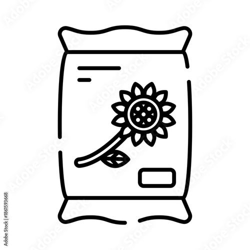 Sunflower seed sack icon