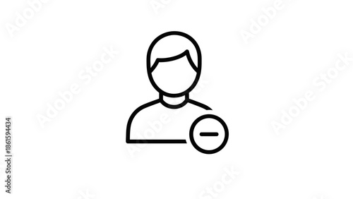 An illustration of a person with a minus sign