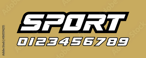 Modern sports themed font, a cheerful and vector set of modern alphabet letters and numbers.