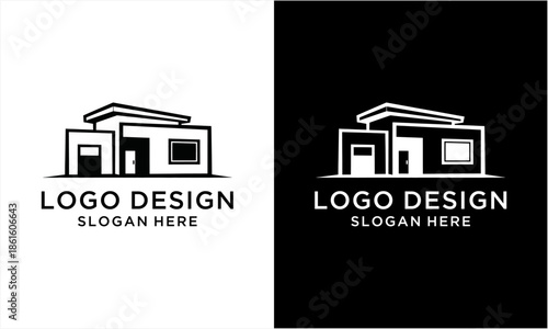 Modern House Logo Design for Real Estate and Construction Businesses.