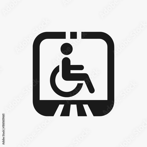 Wheelchair Accessibility Sign in Public Transport