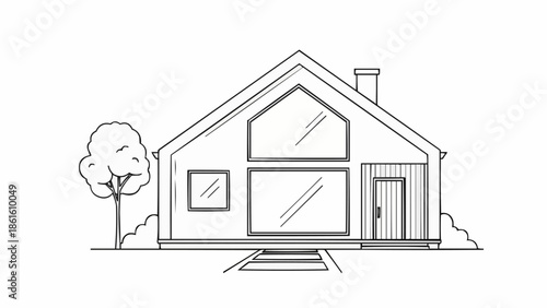 sketch of house