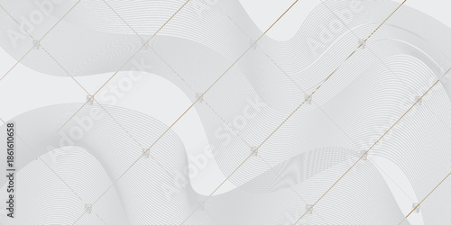 Premium background design with diagonal line pattern in grey colour. Vector white horizontal template for business banner, formal invitation backdrop