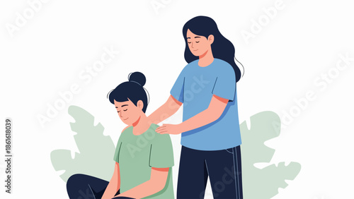 Two women sharing a moment of connection in a natural setting