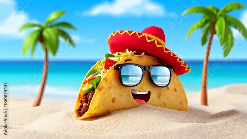 Taco enjoying a day at the beach