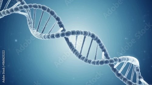 DNA double helix on a blue background