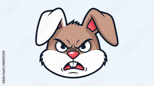 Close-up portrait of a rabbit with expressive face and brown, white, and red fur