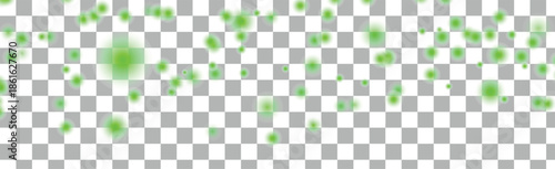 Glowing green circle isolated transparent background