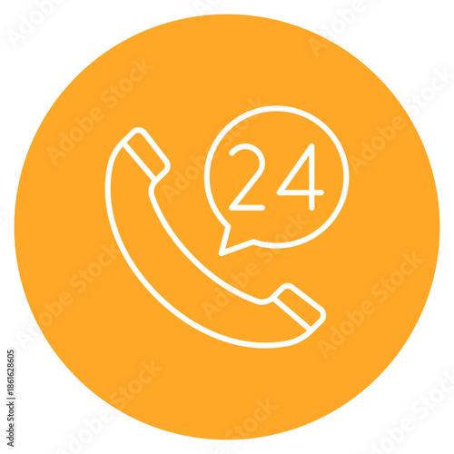 24 Hours Support Icon