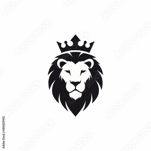 Black Lion Head with Crown Logo.