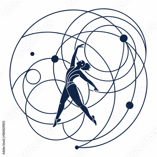 Minimal Planetary Rhythm Abstract Logo Design