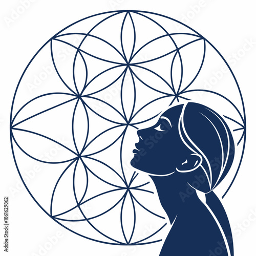 Minimal Mindfulness Depth Abstract Icon for Wellness Branding