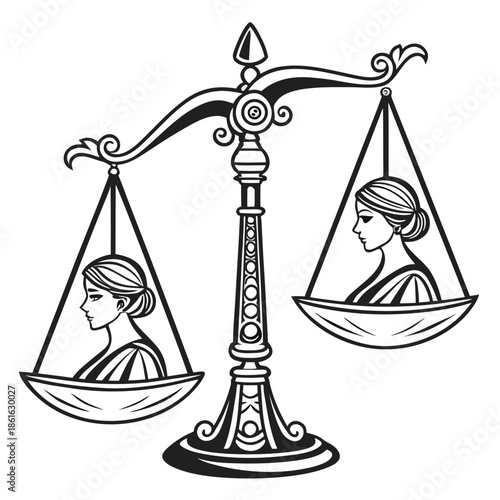 Elegant Feminine Balance and Wellness Abstract Icons