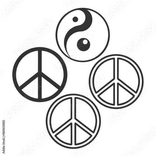 6 Soft Inner Peace Abstract Symbols for Yoga and Wellness