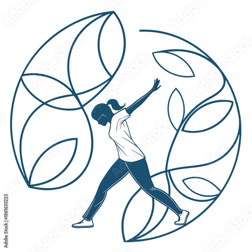 Soft Organic Line Art Abstract Icon for Health and Wellness