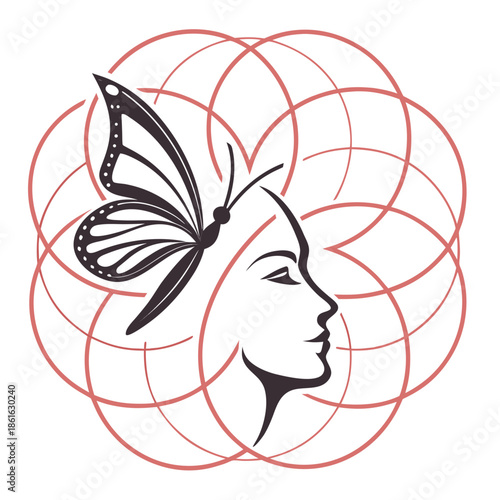 Mindfulness Inspired Abstract Icon with Continuous Flow