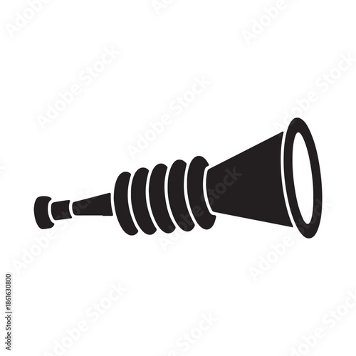 Black Megaphone Icon Isolated on Transparent Background