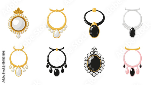 Elegant necklace collection featuring modern and classic designs