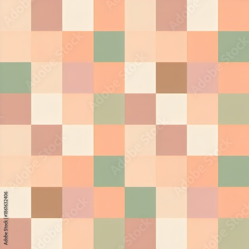 Pastel Geometric Block Pattern Background in Soft Color Palette