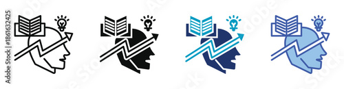 Personal Development Icon Set Consisting Of Multiple Styles Vector Illustration