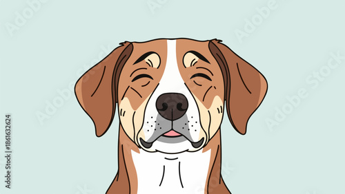 Detailed illustration of a Beagle with a warm, inviting expression