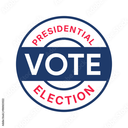 United States of America presidential election vote banner.