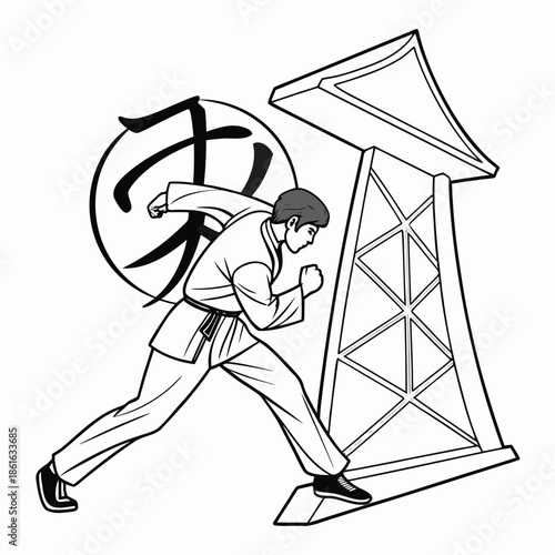 Minimal Abstract Symbol for Inner Strength and Resilience